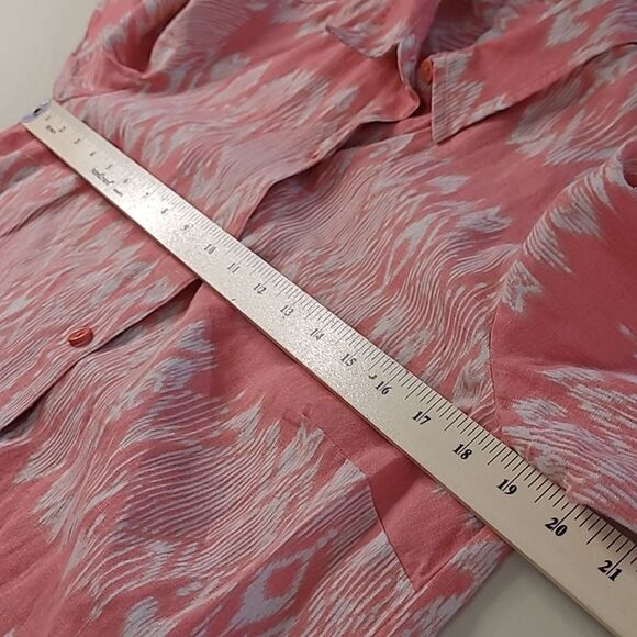 Jones New York sz S 100% linen button front collared - Picture 6 of 9